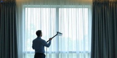 Commercial curtain steam cleaning service mermaid-beach hotels offices