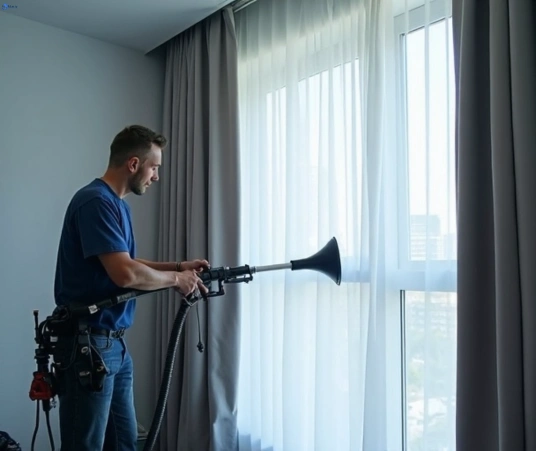 Professional curtain steam cleaning process equipment Matty Curtain Cleaning mermaid-beach