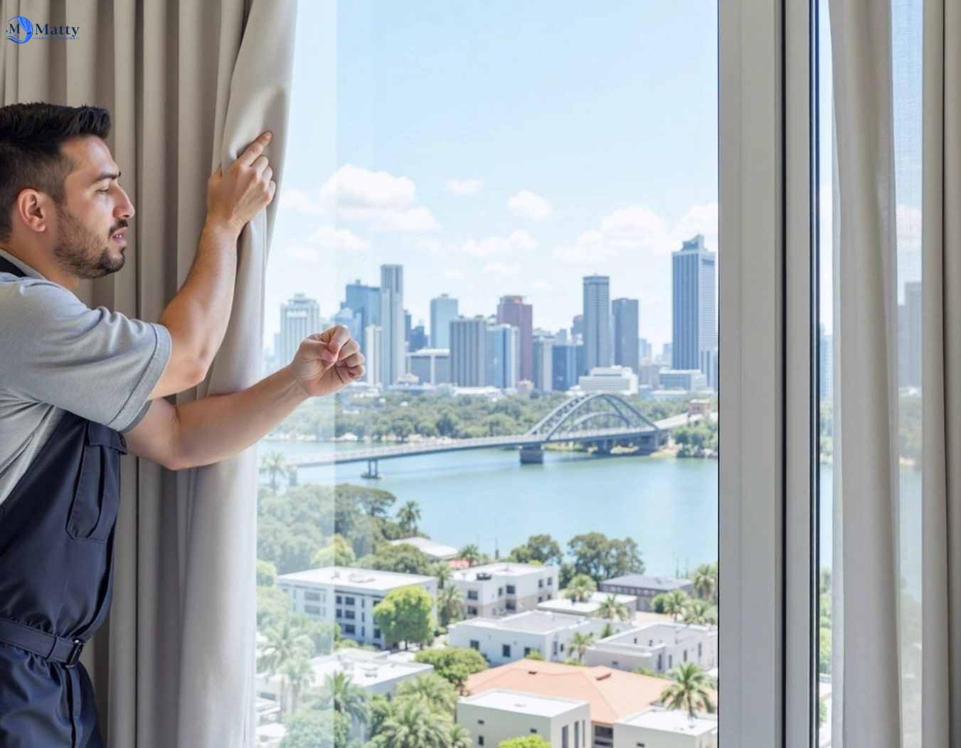 Professional curtain steam cleaning service mermaid-beach QLD by Matty Curtain Cleaning